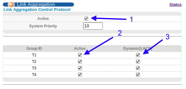 ZyXEL switch 的 LACP 設定示範