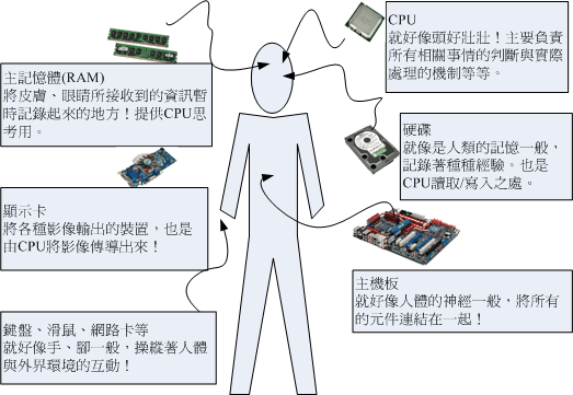 各元件運作