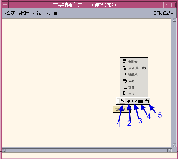 啟動中文輸入法