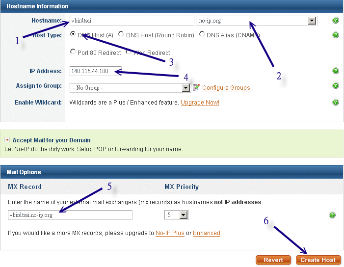 新增一個主機名稱與 IP 對應的方式